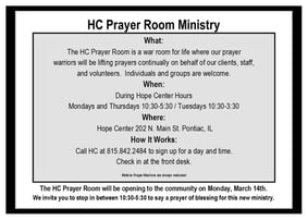 Prayer Room Flier